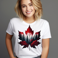 MNW T SHIRT Crimson Forest Maple Leaf Graphic T-Shirt