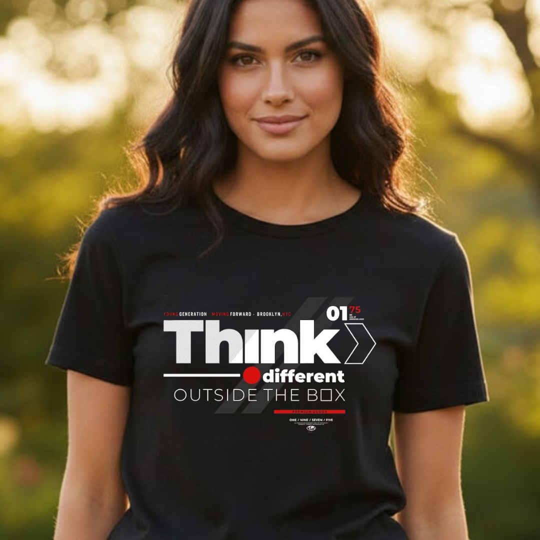 MNW T SHIRT Think different OUTSIDE THE BOX
