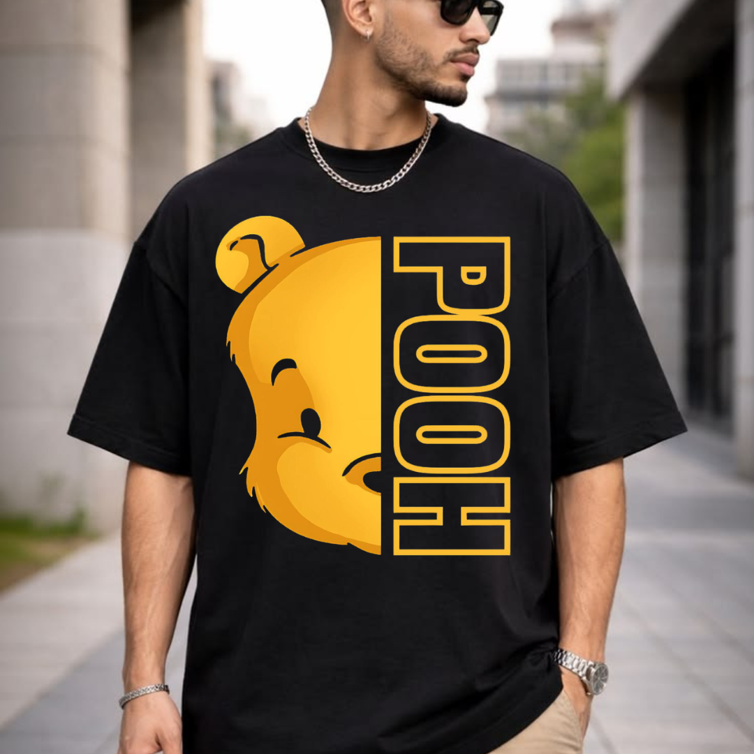 MNW The Half-Face POOH Oversized Tee 🐻✨