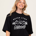 MNW The Crisp White-on-Black Mountain Tee 🌲✨